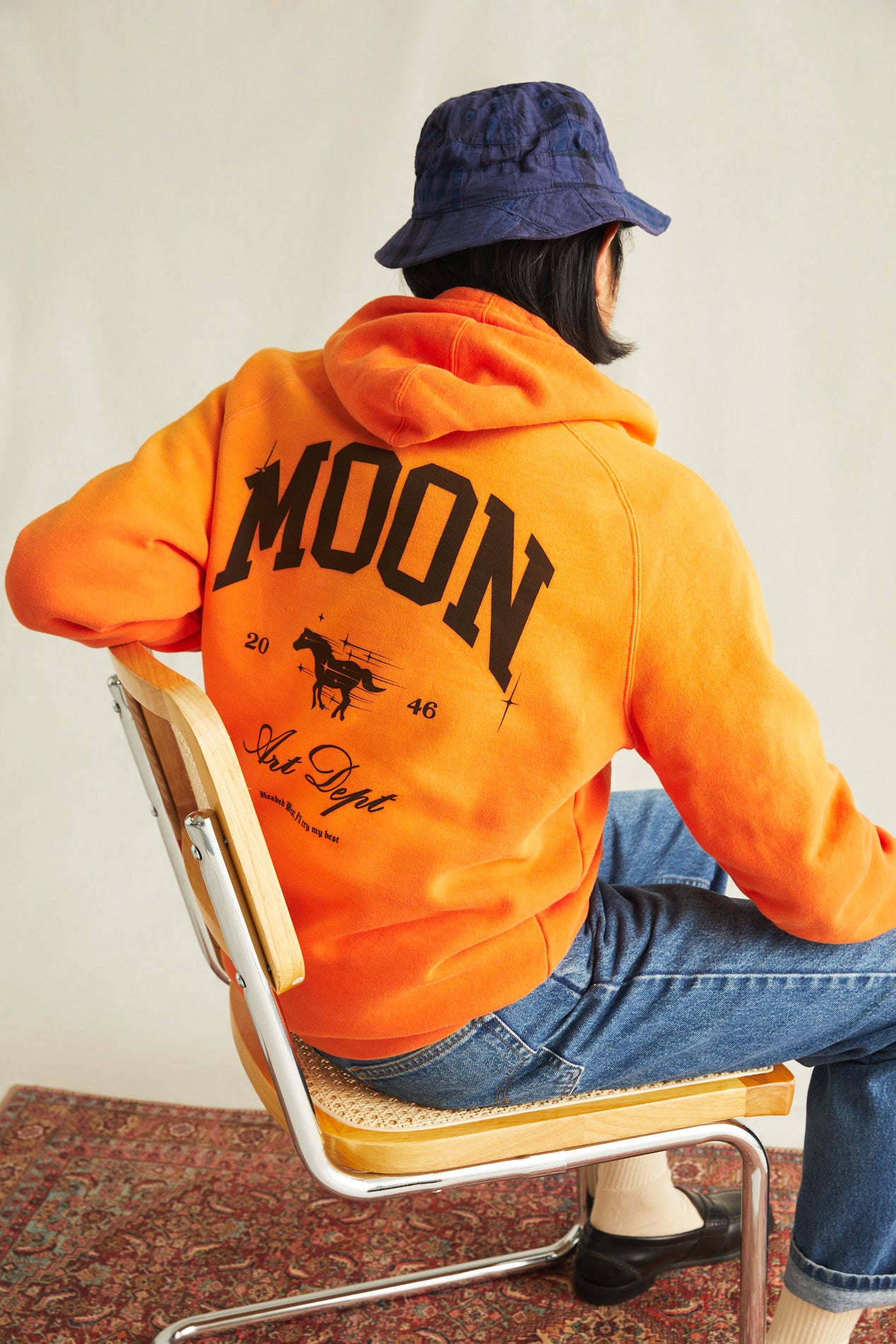 Orange aesthetic hoodie sale